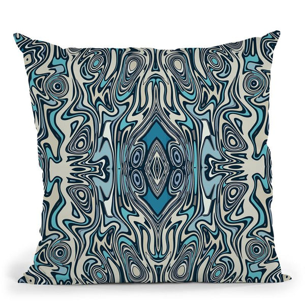 Pattern Blue Throw Pillow By Andrea Haase