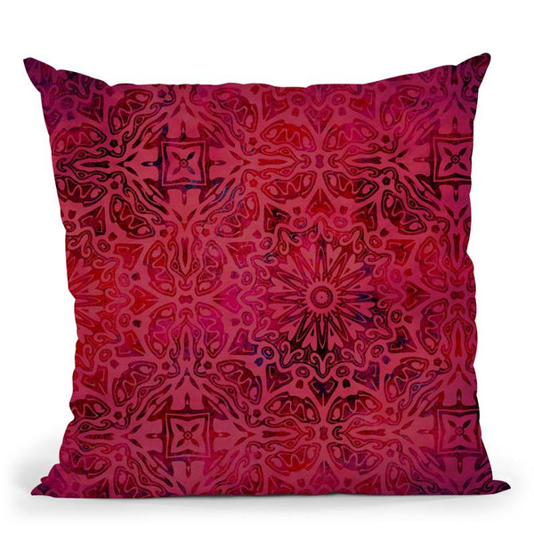 Pattern Grunge Red Throw Pillow By Andrea Haase