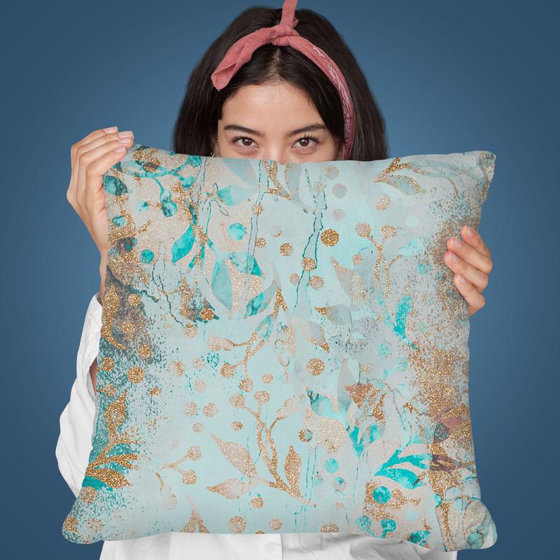 Pattern Pastel Glitter Throw Pillow By Andrea Haase