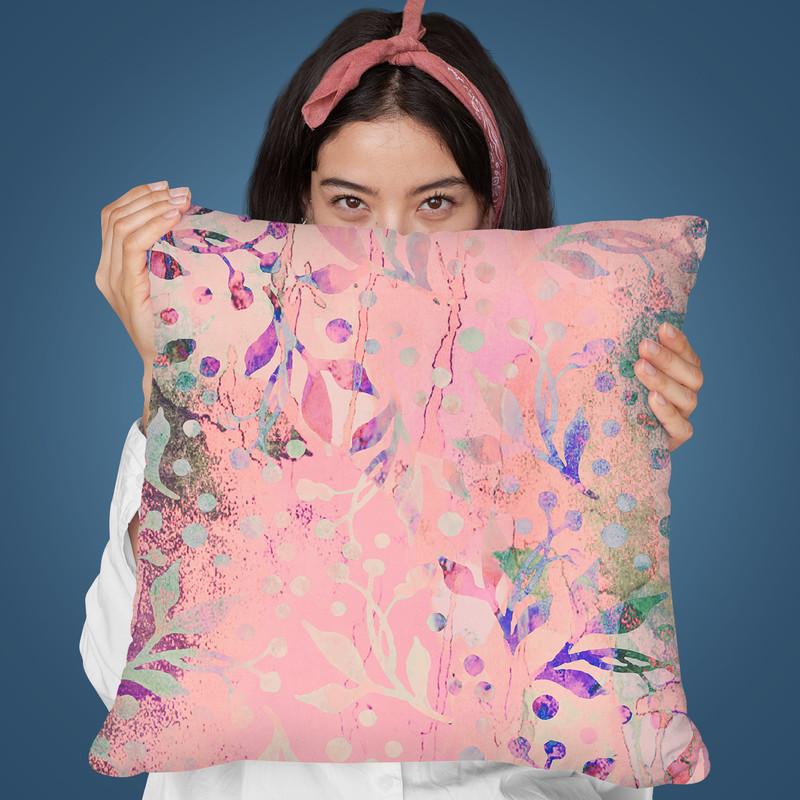 Pattern Pastel Pink Throw Pillow By Andrea Haase