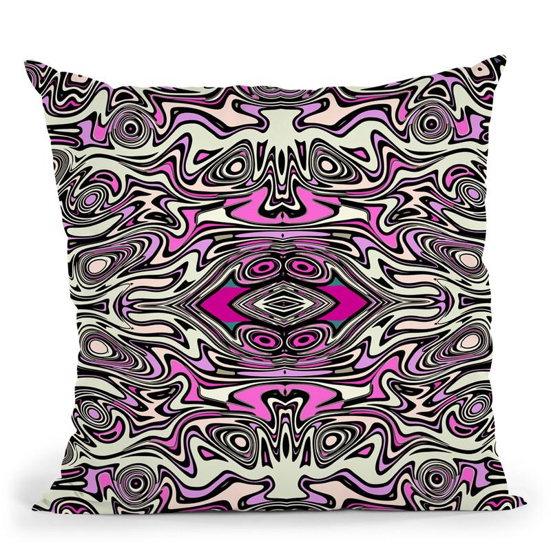 Pattern Pink Throw Pillow By Andrea Haase