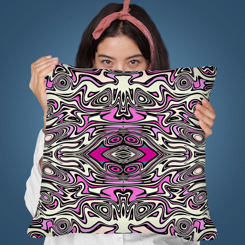 Pattern Pink Throw Pillow By Andrea Haase
