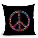 Peace Dot Art Throw Pillow By Andrea Haase