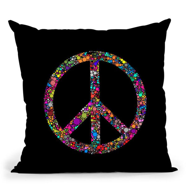 Peace Dot Art Throw Pillow By Andrea Haase