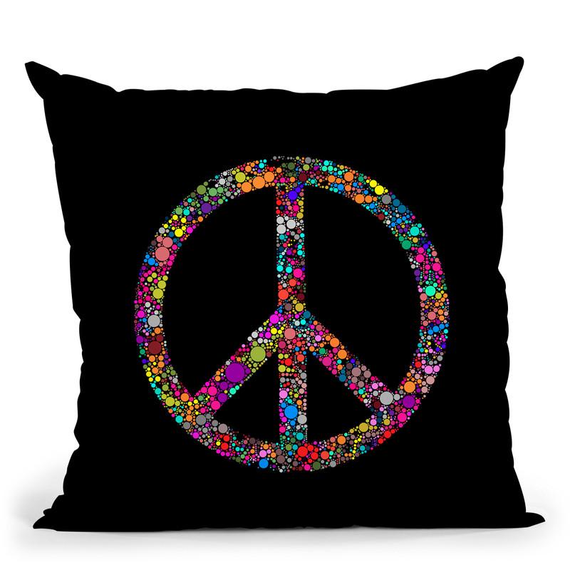 Peace Dot Art Throw Pillow By Andrea Haase