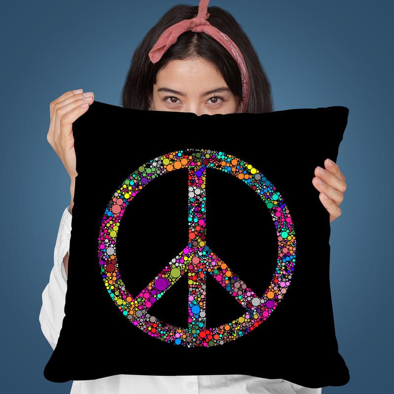 Peace Dot Art Throw Pillow By Andrea Haase