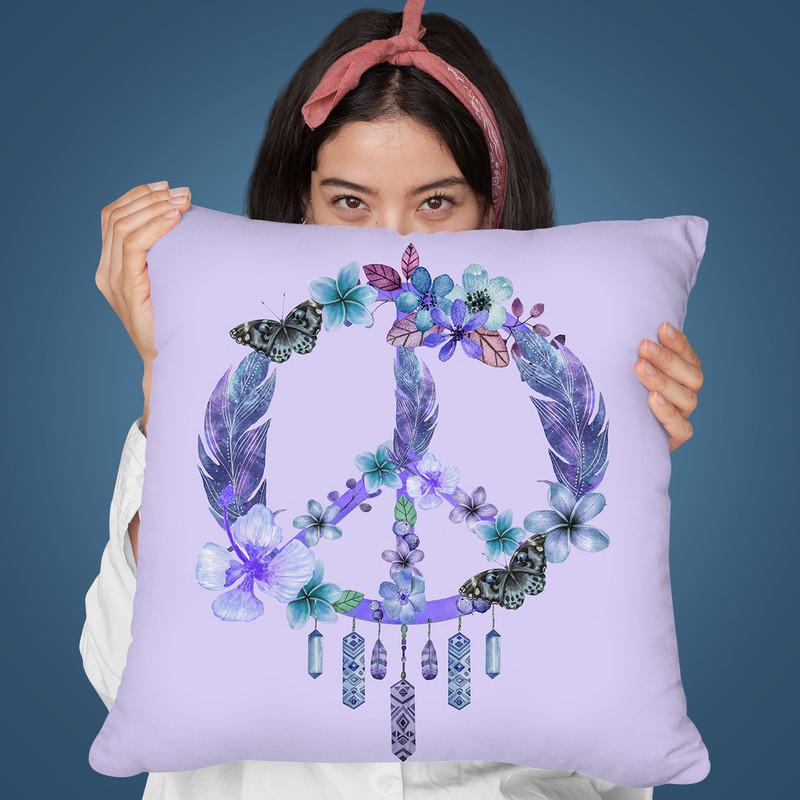 Peace Dreamcatcher Throw Pillow By Andrea Haase