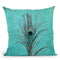Peacock Feather Ii Throw Pillow By Andrea Haase