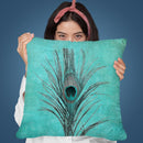 Peacock Feather Ii Throw Pillow By Andrea Haase