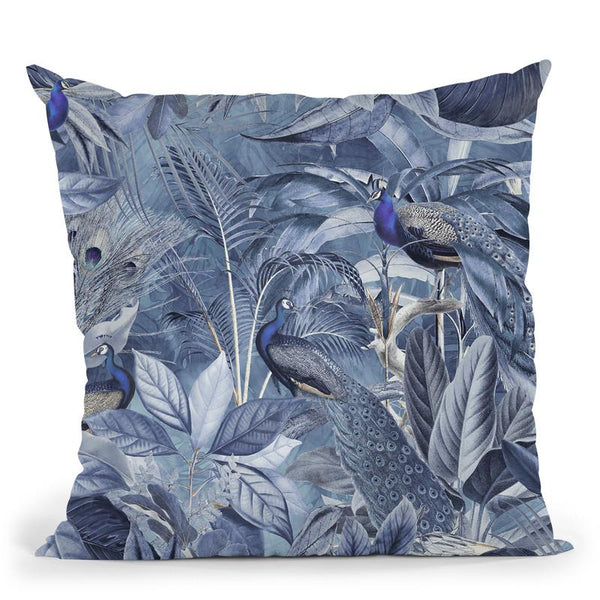 Peacock Jungle Ii Throw Pillow By Andrea Haase
