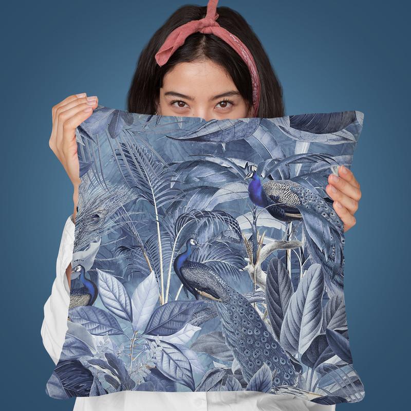 Peacock Jungle Ii Throw Pillow By Andrea Haase