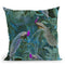 Peacock Paradise Jungle Seamless Throw Pillow By Andrea Haase