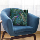 Peacock Paradise Jungle Seamless Throw Pillow By Andrea Haase