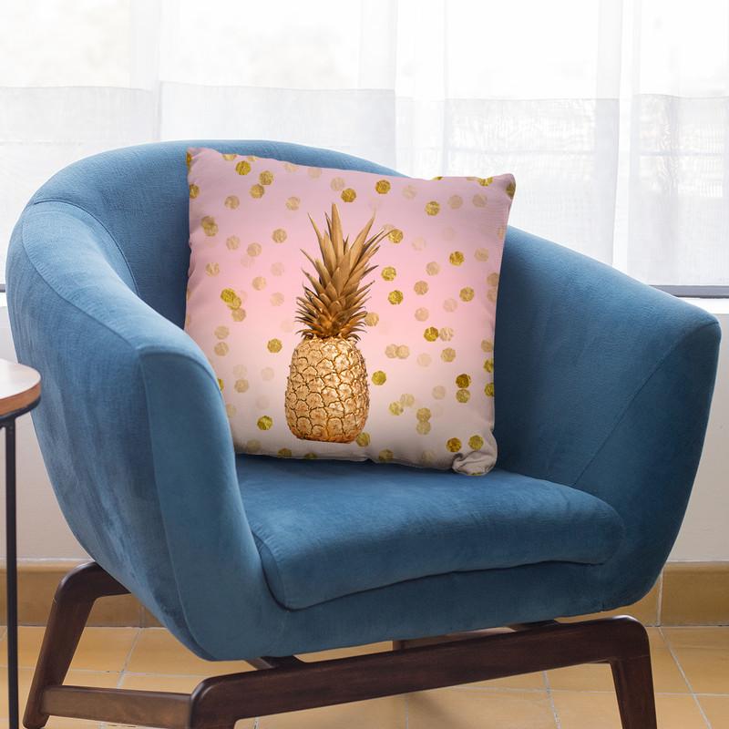 Pineapple Glamour Throw Pillow By Andrea Haase