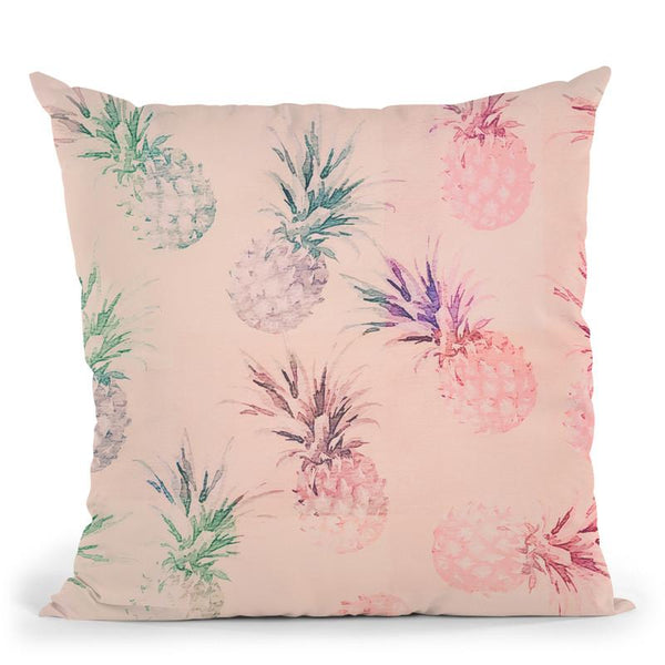 Pineapple Pastel Pink Throw Pillow By Andrea Haase
