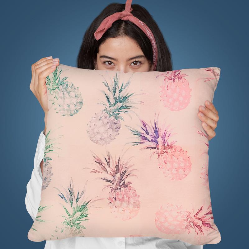 Pineapple Pastel Pink Throw Pillow By Andrea Haase