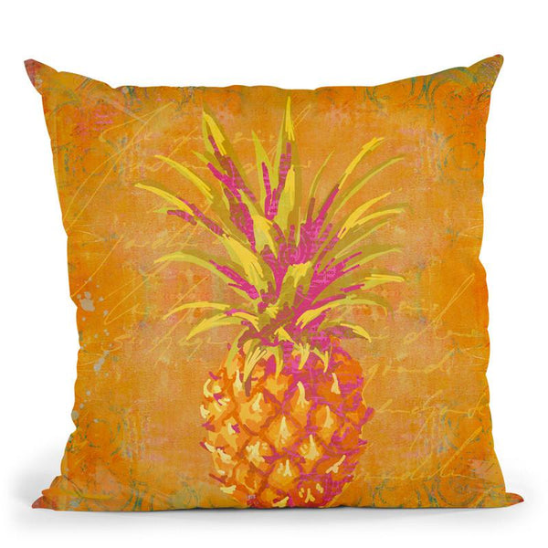 Pineapple Tile Throw Pillow By Andrea Haase