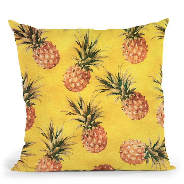 Pineapple Yellow Throw Pillow By Andrea Haase