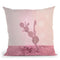 Pink Cactus Throw Pillow By Andrea Haase