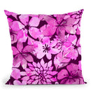 Pink Flowers I Throw Pillow By Andrea Haase