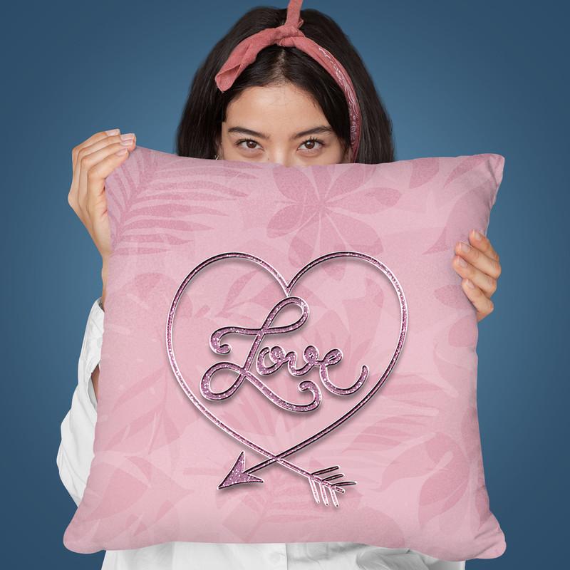 Pink Tropical Love Throw Pillow By Andrea Haase