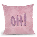 Pink Tropical Oh Throw Pillow By Andrea Haase