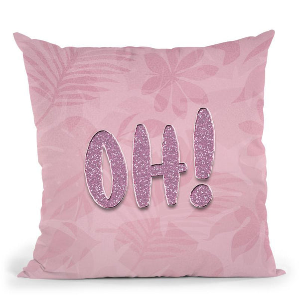 Pink Tropical Oh Throw Pillow By Andrea Haase