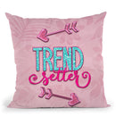 Pink Tropical Trendsetter Throw Pillow By Andrea Haase