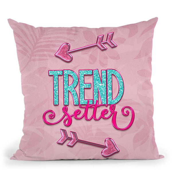 Pink Tropical Trendsetter Throw Pillow By Andrea Haase