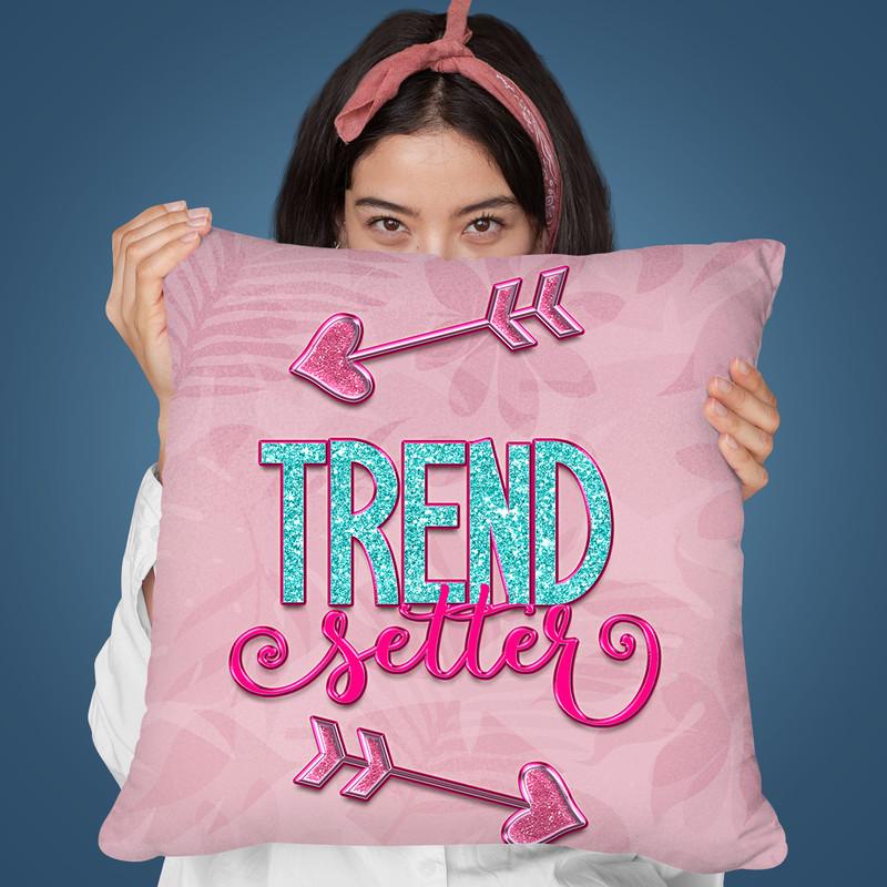 Pink Tropical Trendsetter Throw Pillow By Andrea Haase