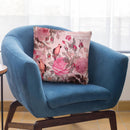 Pink Vintage Garden Throw Pillow By Andrea Haase