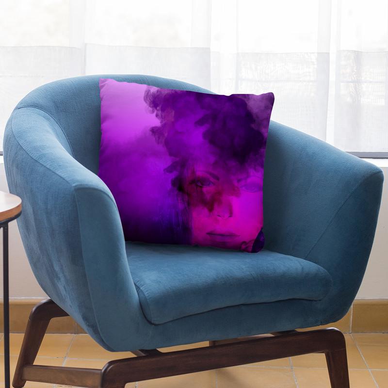Purple Girl Throw Pillow By Andrea Haase