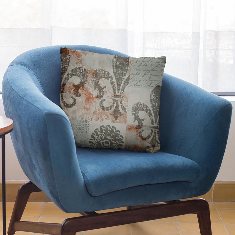 Purple Patchwork Throw Pillow By Andrea Haase