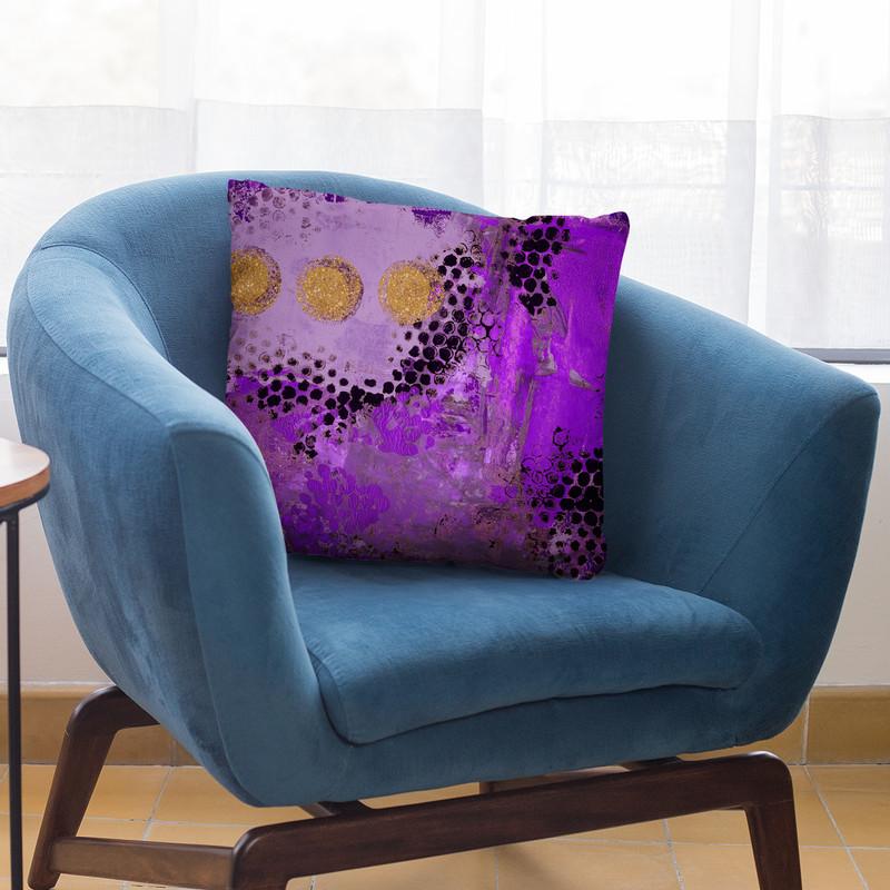 Purple Throw Pillow By Andrea Haase