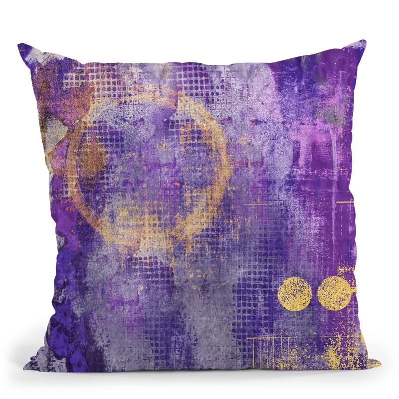 Purple I Throw Pillow By Andrea Haase