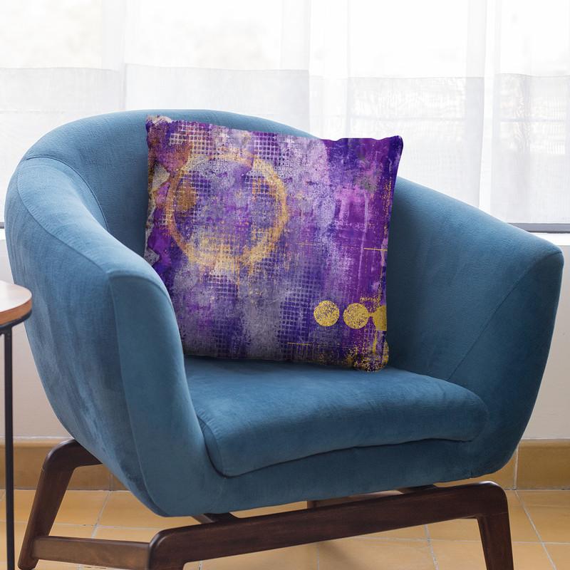 Purple I Throw Pillow By Andrea Haase