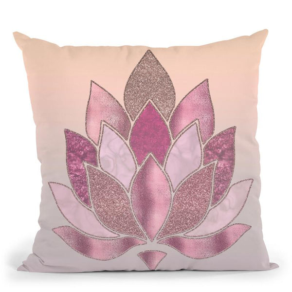 Rose Glamour Lotus Throw Pillow By Andrea Haase
