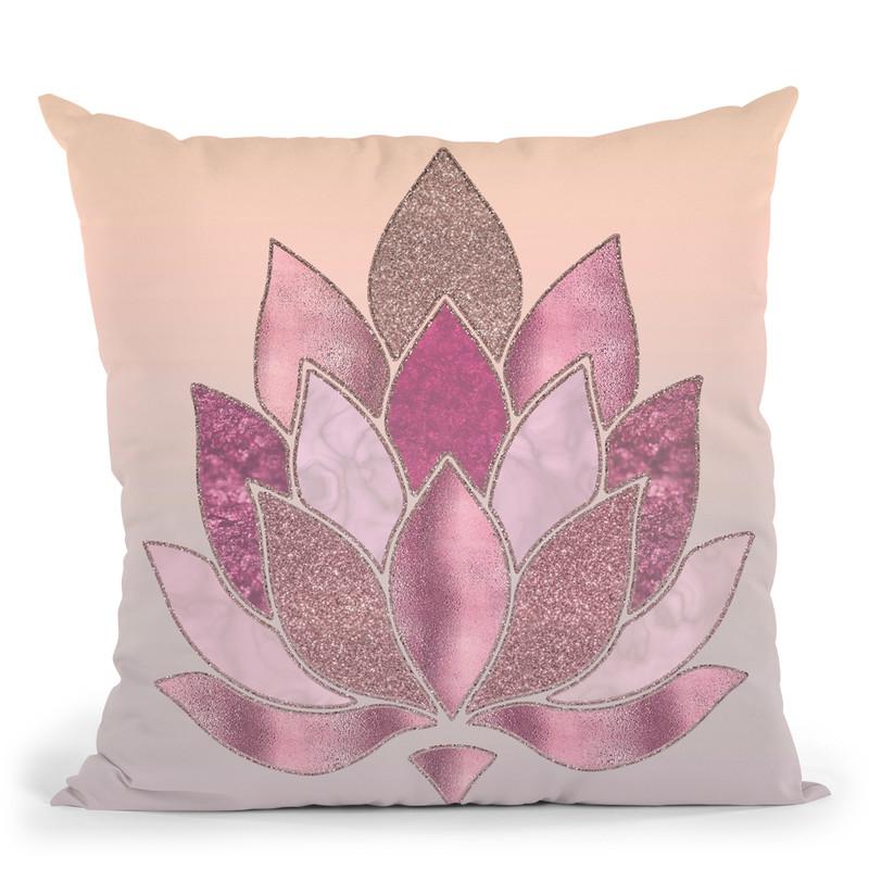 Rose Glamour Lotus Throw Pillow By Andrea Haase