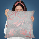 Rose Gold Leaf Concrete Throw Pillow By Andrea Haase