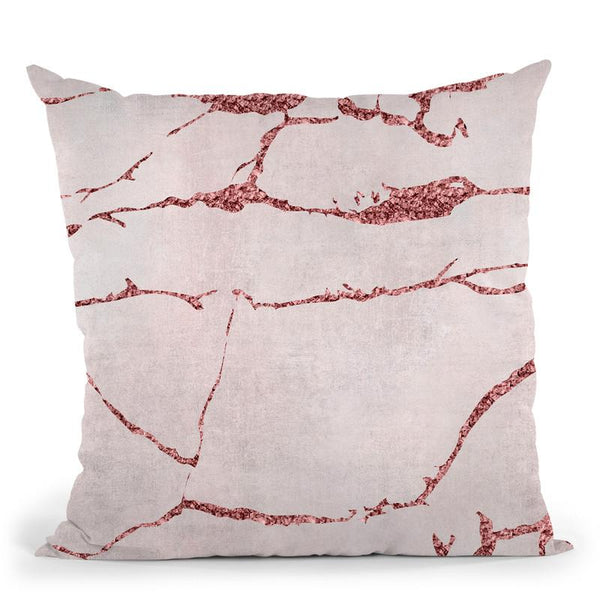 Rosegold Pink I Throw Pillow By Andrea Haase