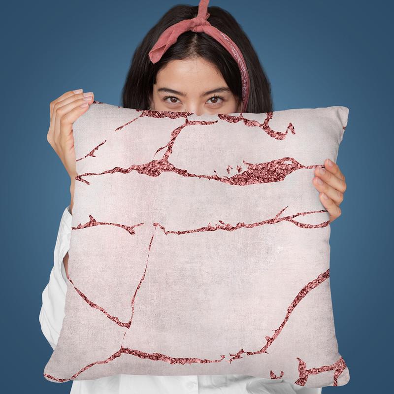 Rosegold Pink I Throw Pillow By Andrea Haase