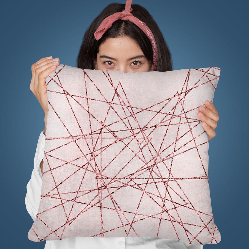 Rosegold Pink Iii Throw Pillow By Andrea Haase