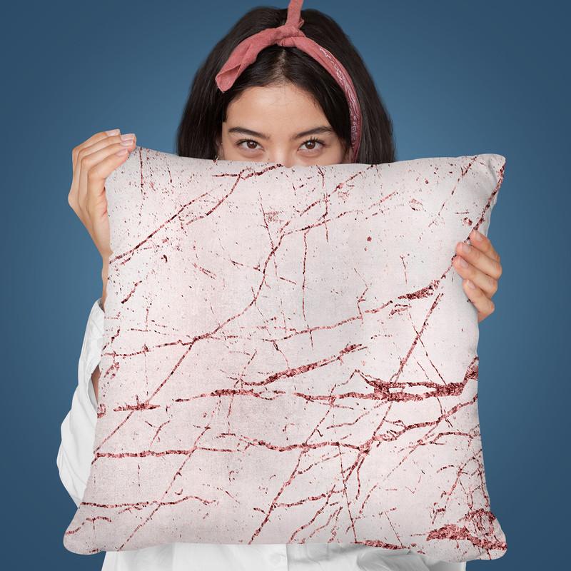Rosegold Pink Iv Throw Pillow By Andrea Haase