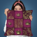 Royal Quilt Pattern I Throw Pillow By Andrea Haase