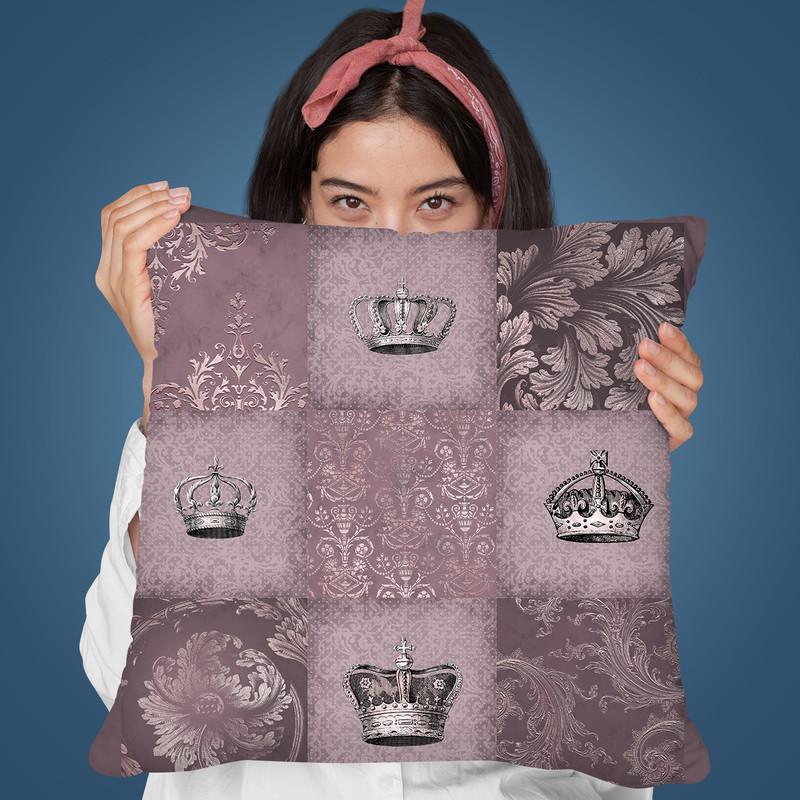 Royal Quilt Pattern Ii Throw Pillow By Andrea Haase