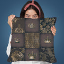 Royal Quilt Pattern Iii Throw Pillow By Andrea Haase