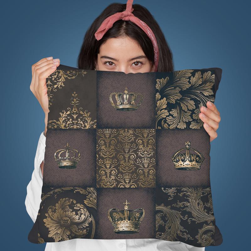 Royal Quilt Pattern Iii Throw Pillow By Andrea Haase