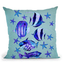 Sea World Blue Throw Pillow By Andrea Haase