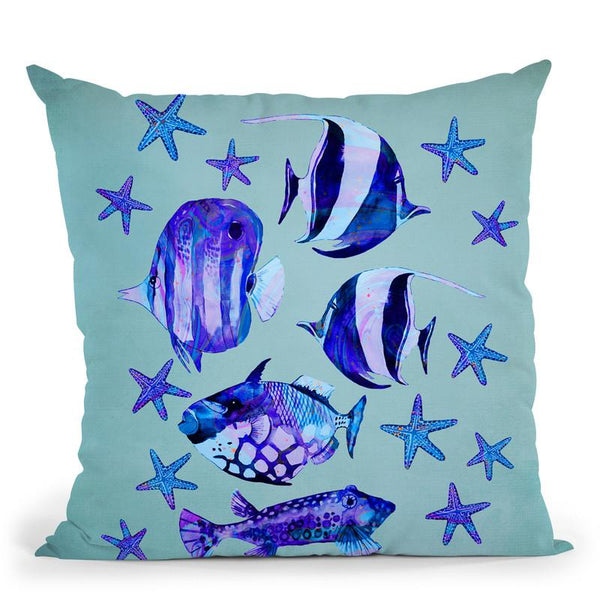 Sea World Blue Throw Pillow By Andrea Haase