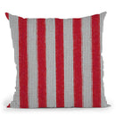 Seamless Knit Red White Throw Pillow By Andrea Haase